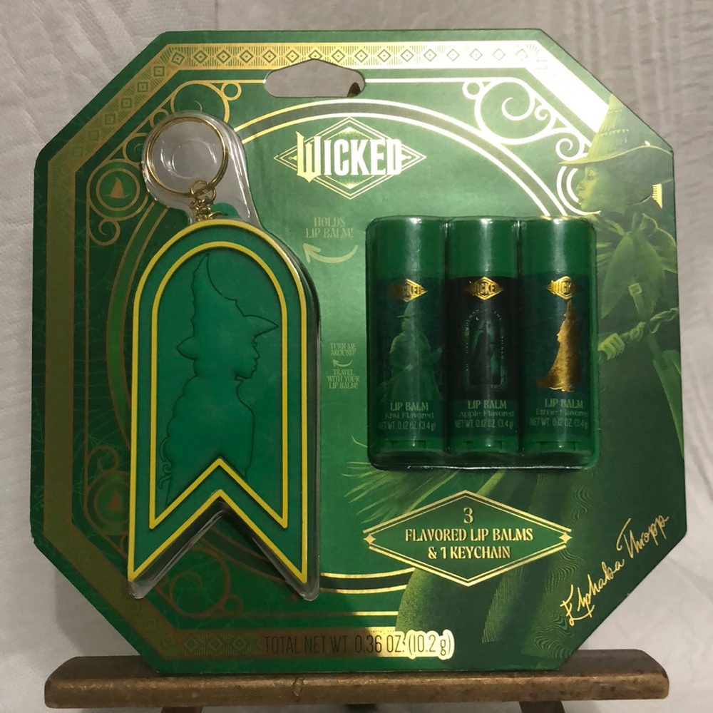 Wicked Lip Balm 3-Pack with Keychain NWT